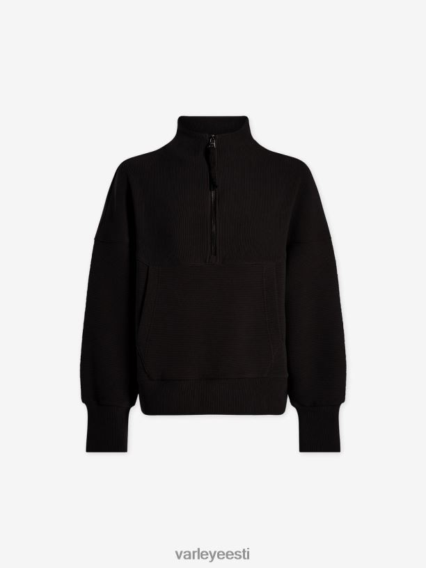 Varley acadia pooltõmblukuga pullover naised XVDD0L202 must kehakate